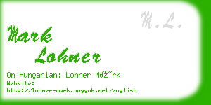 mark lohner business card